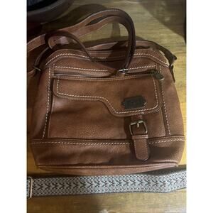 Born Crossbody Purse Leather 2 Straps Brown BOC Born concept
